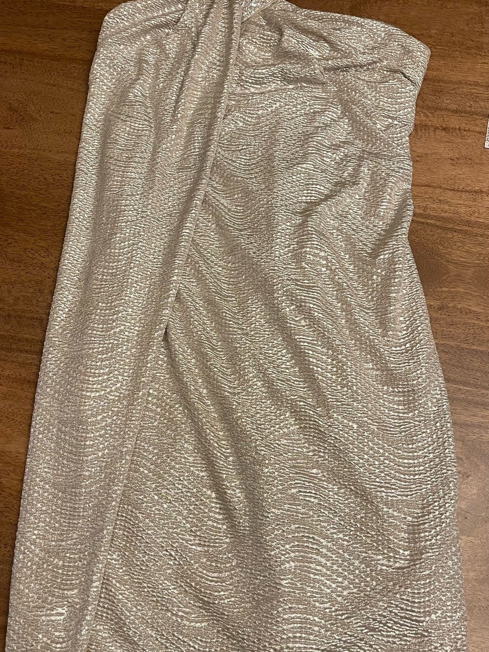Boston Proper Metallic gold dress